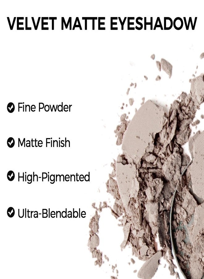 Erinde Single Light Grey Matte Eyeshadow Palette, High Pigment, Long Lasting, Intense Color, Neutral Nudes Naked Matte Pressed Powder Eye Shadow Palette - Image 5